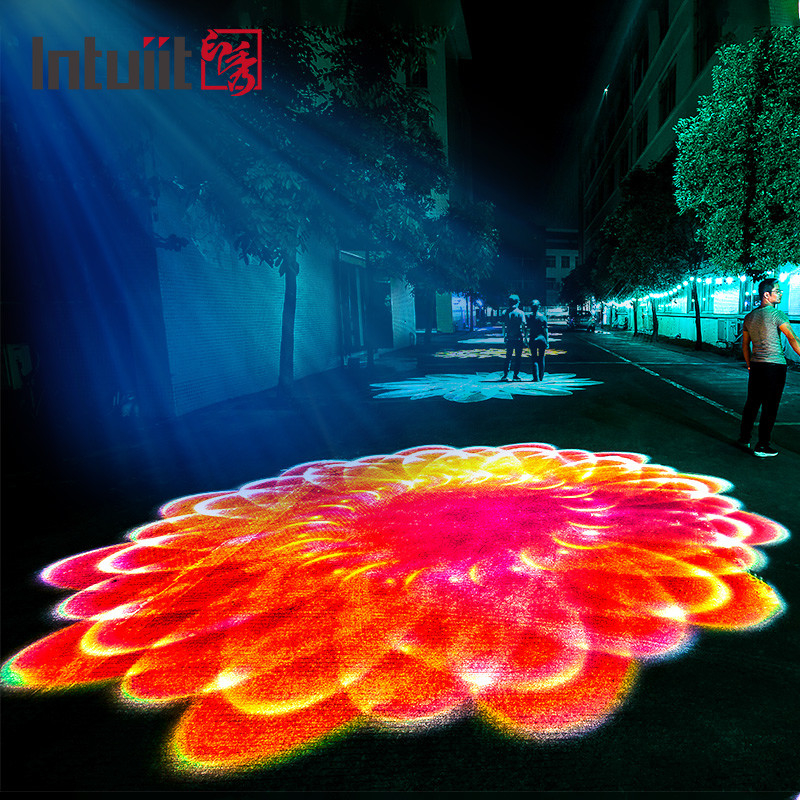 400W LED Water Wave Gobo Light Projector โลโก้ไดนามิก Outdoor Street Landscape ไฟโฆษณา