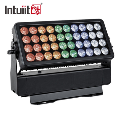 ความสว่างสูงสีเมือง LED แสงล้างกลางแจ้ง IP65 เวที Dmx RGBW 4 In 1 LED เครื่องซักผ้าฝาผนัง 40X10W