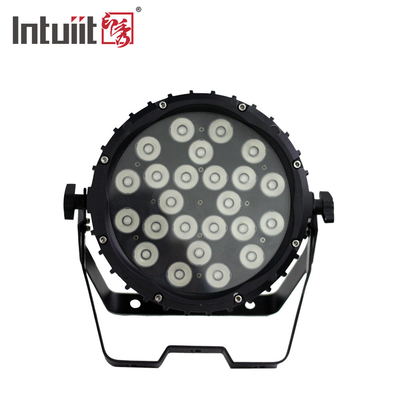 IP65 กันน้ำ Led Flat Par Light 24 * 3W Rgbw Stage LED DMX Par Light