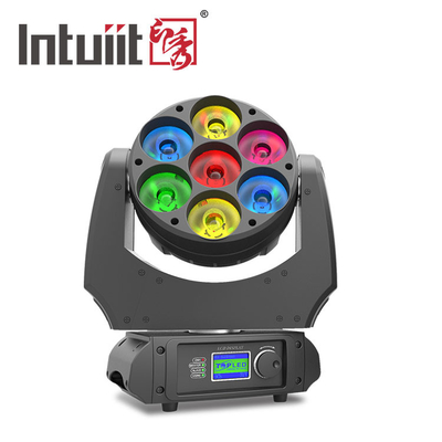 การควบคุมส่วนบุคคล DMX Party Stage Light Rgbw 4 In 1 7x10w Wash Led Moving Head
