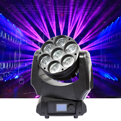 Rgbw 4 In 1 Led Beam Wash Pixel ไฟหน้าเคลื่อนย้ายหัว Dmx Stage Moving Head 7x40w