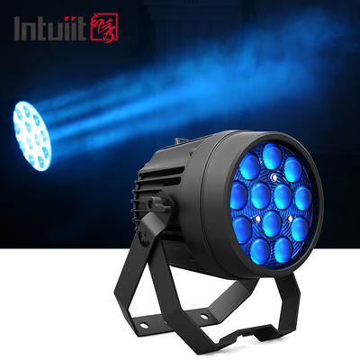 ในร่ม 12x10W RGBW LED Par Can Stage Light IP65 DJ LED zoom Par Light