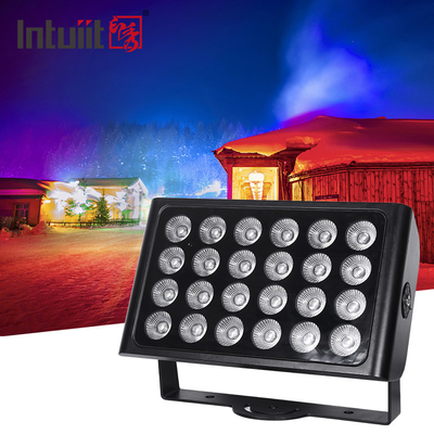 น้ำท่วมไฟเวทีกลางแจ้ง 160w 24pcs * 10w Rgbw 4-In-1 นำน้ำท่วมไฟ