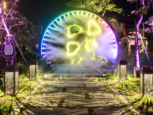 สวนสนุกมืออาชีพ 200w Custom Gobo Light Led Effect โปรเจคเตอร์ Gobo