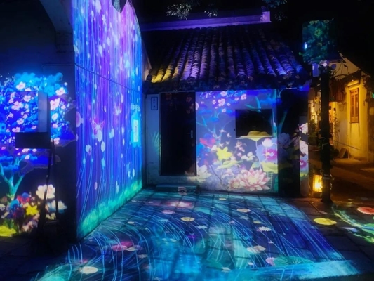 โครงการไฟฟ้าเมือง กลางแจ้ง กันน้ํา Led Gobo Light Professional สําหรับตลาดท่องเที่ยววัฒนธรรม สวนสนุก