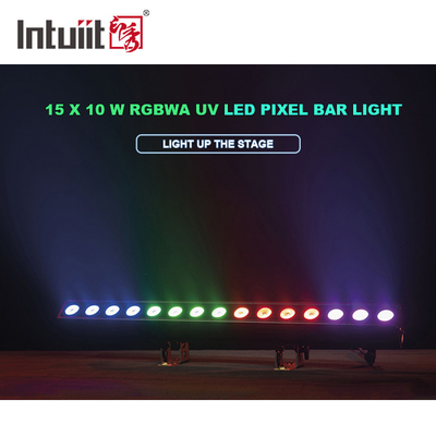 พลังงานสูง 15x 10W LED ไฟอาคาร dmx 512 RGBWA LED แสงเครื่องล้างผนัง IP65 dmx การควบคุม LED แสงแท่น