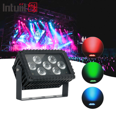 7x3W RGB Outdoor Led Flood Light เครื่องซักผนัง 25 องศา การควบคุม DMX