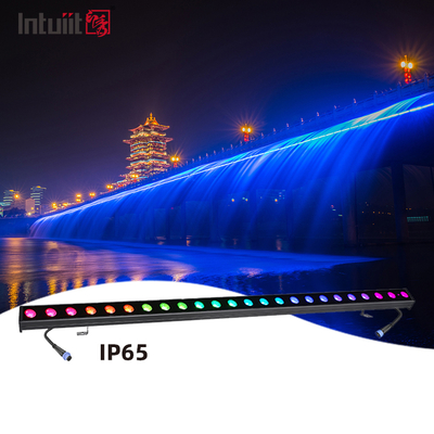 ไฟวอลล์วอชเชอร์ LED RGBW กันน้ำ IP65 24*2W โคมไฟอะลูมิเนียมสำหรับภายนอกอาคาร สำหรับสวนและภูมิทัศน์อาคารสูง