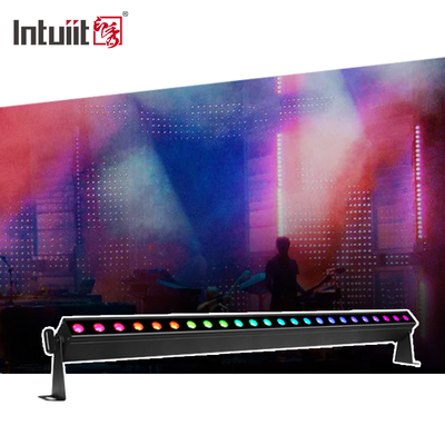 24*2W ดิสโก้ ดีเจ แบตเตอรี่ทํางานเครื่องซักผนัง DMX เสียง-กิจกรรม LED สเตจแสงบาร์