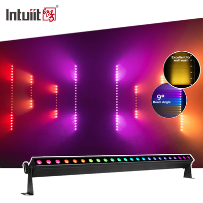ไฟเวที DMX512 แบบ LED Wall Washer คุณภาพสูง 24X2W ใช้แบตเตอรี่ RGBW 4-in-1