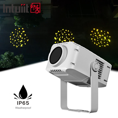 โปรเจคเตอร์โกโบแบบกำหนดเอง 100w IP65 ความสว่างสูง โฆษณา LED กลางแจ้ง ไฟโปรเจคเตอร์โลโก้โกโบสำหรับคริสต์มาส