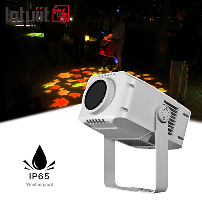 โปรเจคเตอร์โกโบกลางแจ้ง 100w โปรเจคเตอร์โฆษณา LED หมุนได้ กันน้ำ IP65 ไฟโปรเจคเตอร์โลโก้โกโบ