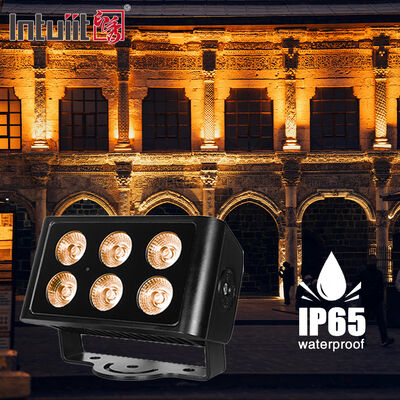 Rgbw stage light ไฟฉายกลางแจ้ง LED Flood 6x5W กันน้ํา LED Wall Washer Light