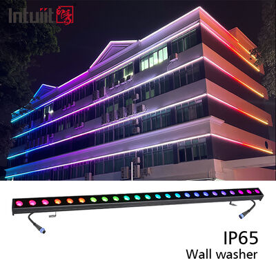 RGBW Dmx Led 2x24W Led Wall Washer Light สําหรับการใช้งานกลางแจ้ง