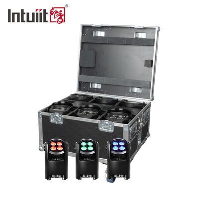 ไฟสปอร์ตไลท์ LED 4x12W แบบไร้สาย DMX512 สำหรับงานแต่งงาน เวที แบตเตอรี่ ควบคุมระยะไกล IP54