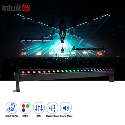 ไฟลวดล้างผนังภายใน 24x2W RGBW DMX512 เสียง แบร์เวทีที่ทํางาน ไฟ IP20 ไฟลวดล้างเส้นสําหรับตกแต่งภายในสถาปัตยกรรม