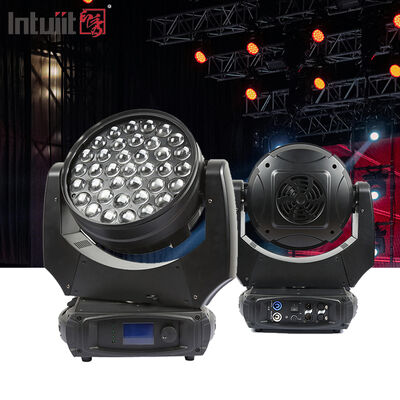 37x10W RGBW 4in1 LED Zoom Wash Head Light DMX512 การส่องแสงเวทีสําหรับ DJ งานพิธีงานแต่งงานเลี้ยง