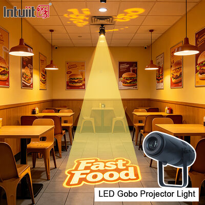 โปรเฟชั่นแนล 40W LED Indoor Gobo Projector Light Rotating Custom Image Logo Projection Lamp สําหรับงานแต่ง ร้านอาหาร การตกแต่งห้างสรรพสินค้า
