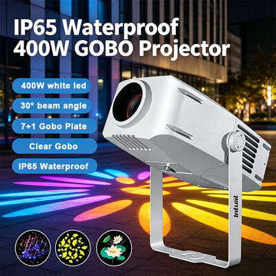 ไฟฉายโปรเจคเตอร์โลโก้ Gobo 400W — IP65 DMX512 สำหรับภายนอก ลายกำหนดเอง สำหรับโฆษณา อาคาร และงานอีเวนต์