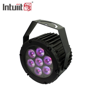 Mini Led Flat Par Light 7 * 3W RGBW พร้อมรีโมทคอนโทรล Dmx สำหรับ Dj Night Culb