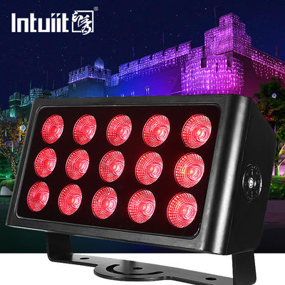 4 สี Rgbw 4 In 1 เอฟเฟกต์ล้างน้ำกลางแจ้งเวทีไฟน้ำท่วม 15 ชิ้น 80 วัตต์ Dmx สำหรับการถ่ายทอดสด