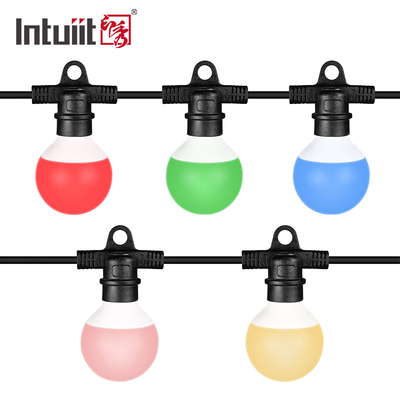 การควบคุมพิกเซลแบบเต็มรูปแบบ RGBW Globe String Lights สำหรับร้านอาหาร