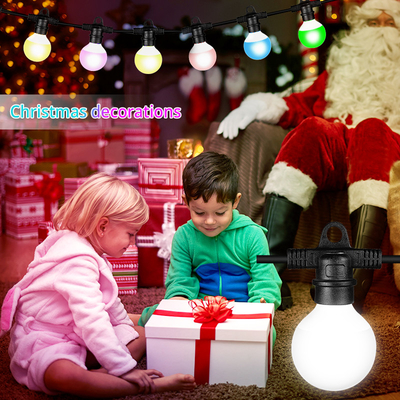 Outdoor IP54 เปลี่ยนสี RGB String Lights 5050 LED Bulbs