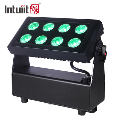 ไฟ LED เวทีที่ใช้แบตเตอรี่ ROSH RGBWA + UV 6 In 1 RGBW นำสปอตไลท์น้ำท่วม DMX512