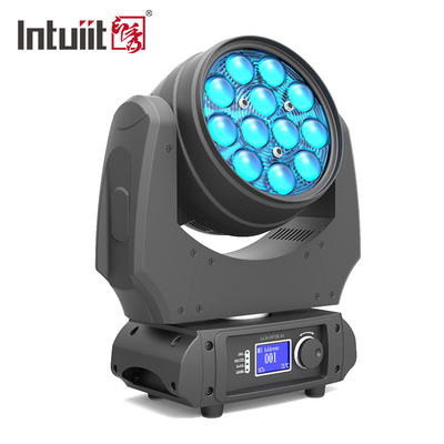โปรเฟชั่นแนล Indoor Led Zoom Wash Moving Head 12x10w Rgbw 4in1 Led Moving Wash Stage Dj Bar Lights ราคาถูก
